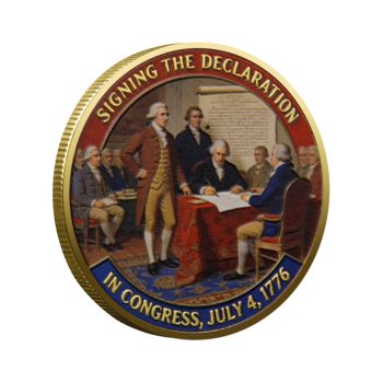 Signing the Declaration 250th Anniversary USA Gold Plated Commemorative Coin 4th of July