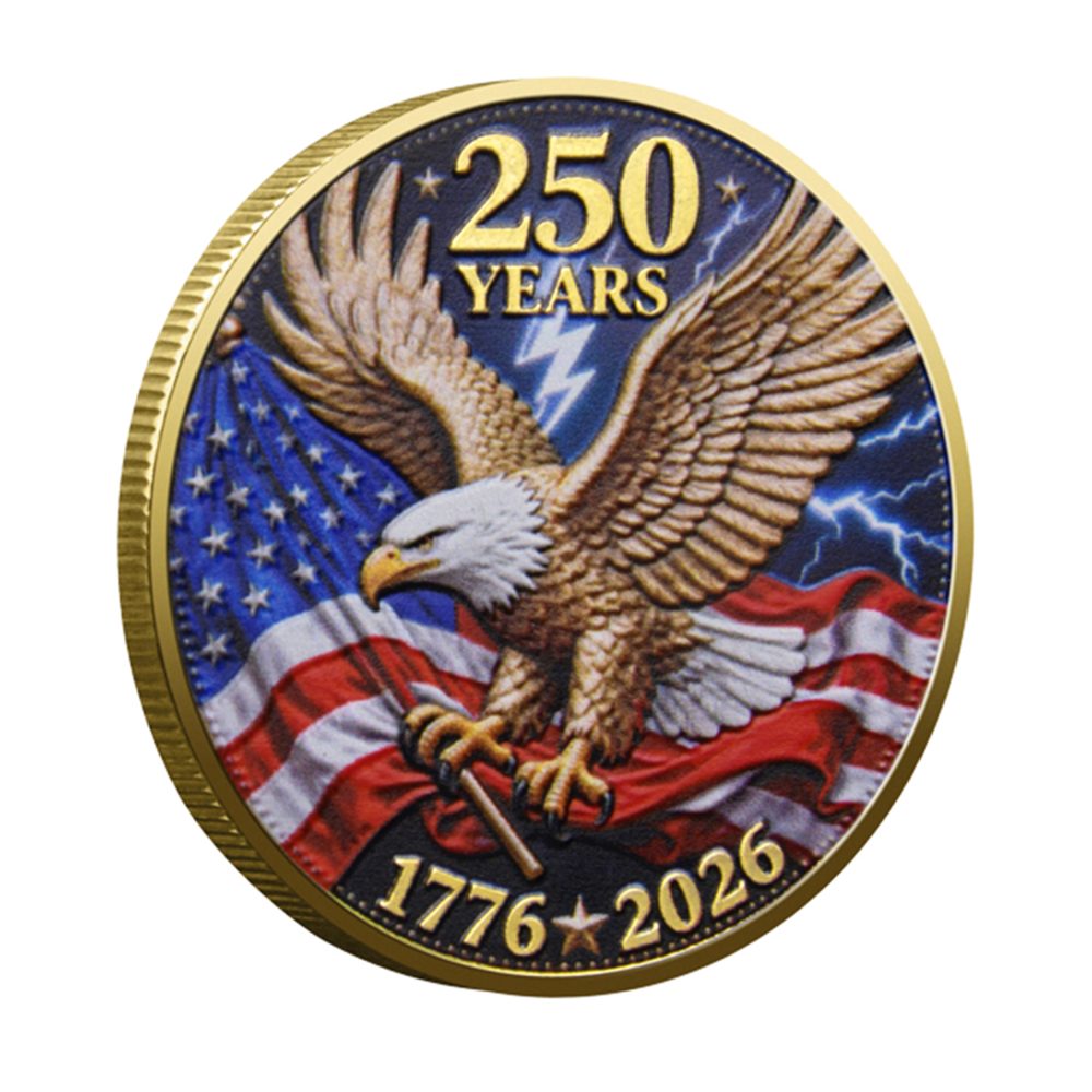 USA 250th Anniversary Commemorative Gold Plated Coin