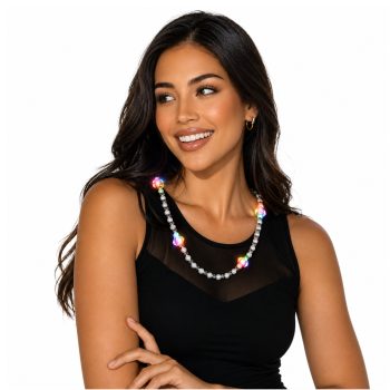 Light Up Pearl Necklace with Slow Color Changing Rainbow LEDs All Products