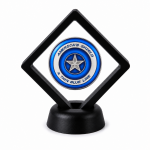 Police and Law Enforcement Coin Display Stand with Coin of Choice