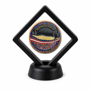 Veterans and Military Coin Display Stand with Coin of Choice Challenge Coins Veterans and Military Coin Display Stand with Coin of Choice Challenge Coins