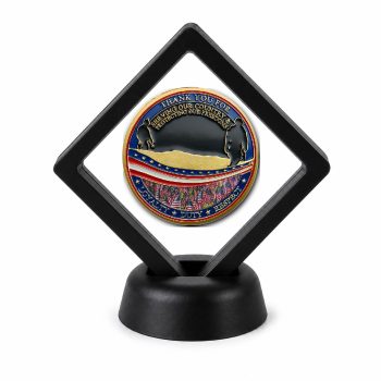 Veterans and Military Coin Display Stand with Coin of Choice Challenge Coins 3