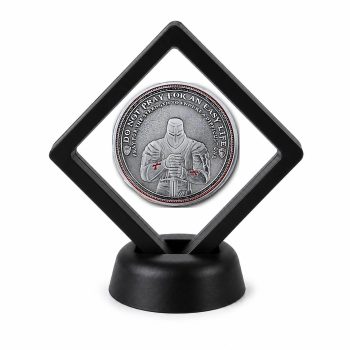 Catholic and Saints Coin Display Stand with Coin of Choice Challenge Coins