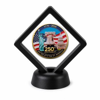 250th Anniversary Coin Display Stand with Coin of Choice Challenge Coins