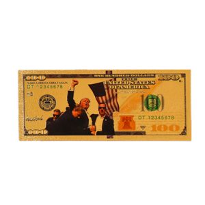 100 Dollar Fight for Freedom 47th President Donald Trump Rally Commemorative Gold Plated Bill 24K Gold and Silver Plated Replica Bills