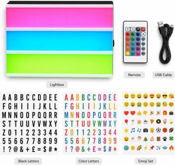 A4 RGB Color Changing LED Letter Cinema Lightbox with Remote