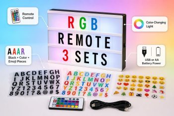 A4 RGB Color Changing LED Letter Cinema Lightbox with Remote