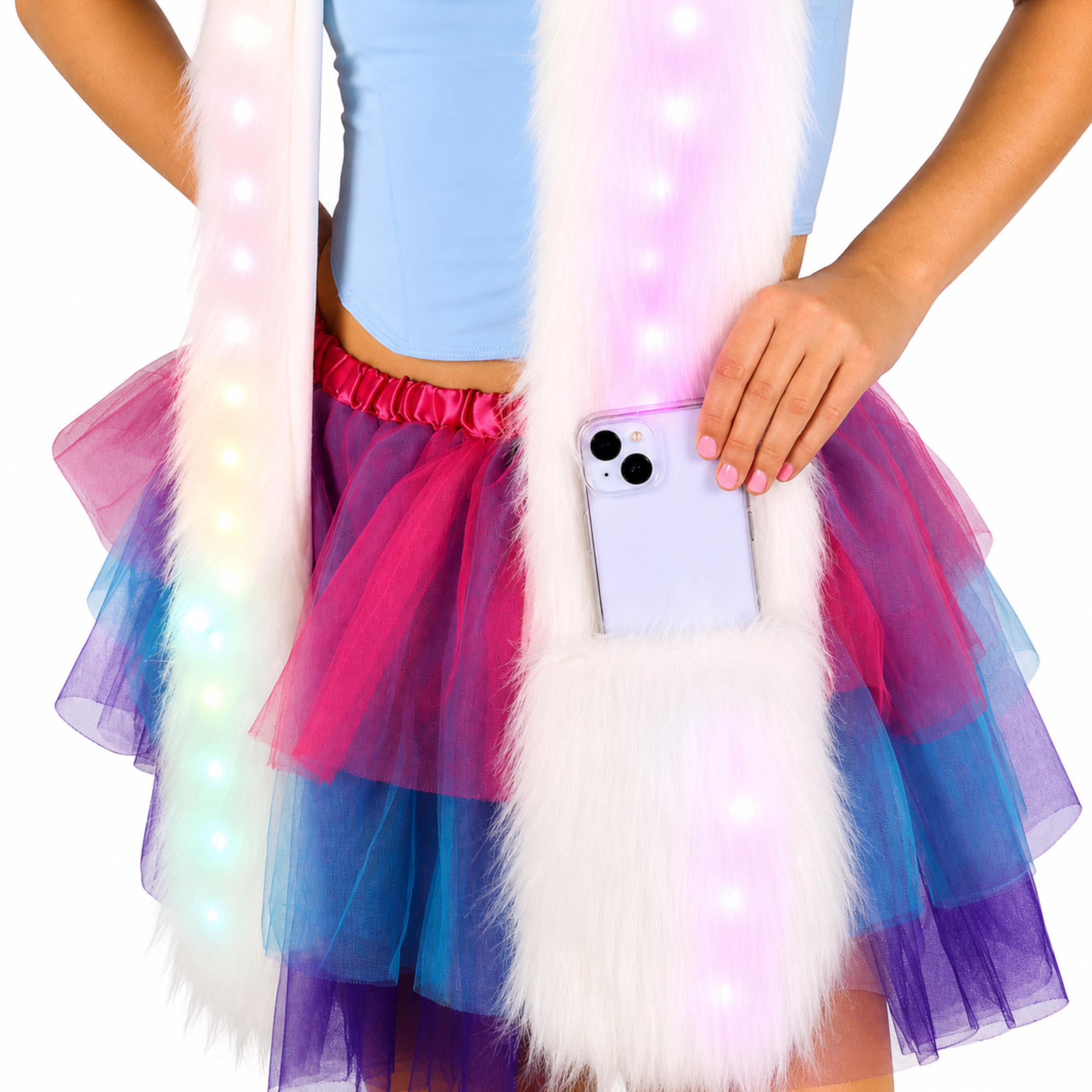 Light Up Faux Fur Hood Ears and Paws All Products Light Up Faux Fur Hood Ears and Paws All Products 3