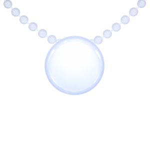 Pack of 250 Light Up White Round Badge Pin with White Beaded Necklace