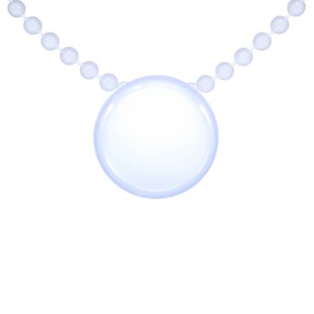 Pack of 250 Light Up White Round Badge Pin with White Beaded Necklace