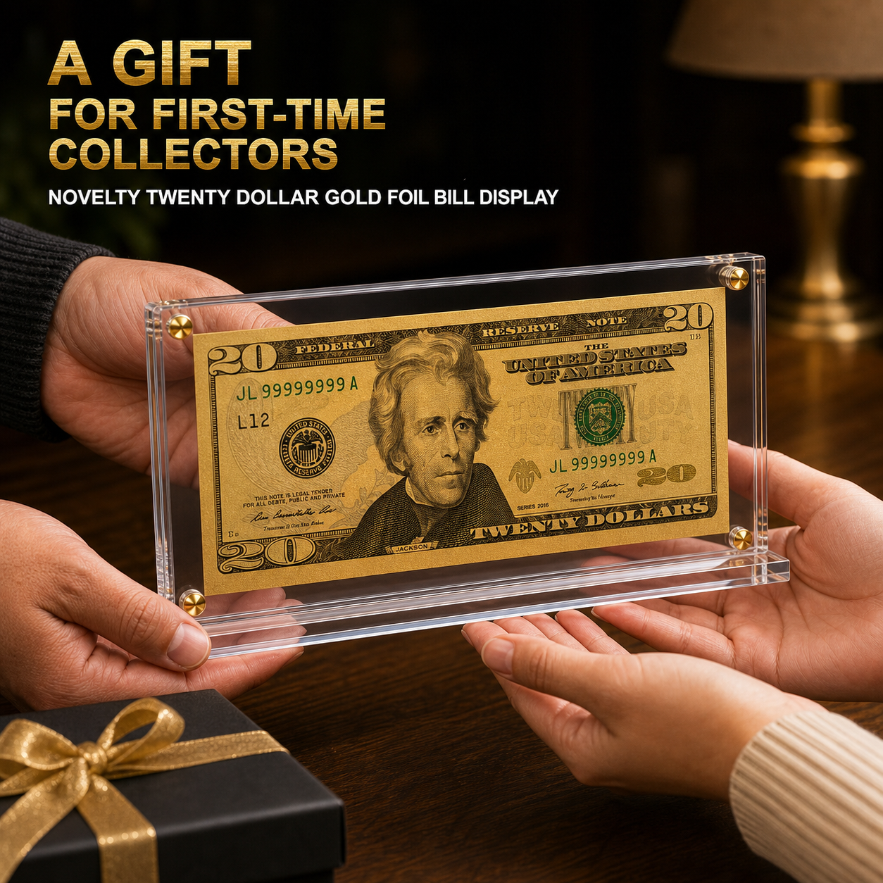 20 Dollar Gold Foil Bill with Acrylic Display Stand Gold Foil Bill Displays 20 Dollar Gold Foil Bill with Acrylic Display Stand Gold Foil Bill Displays 4