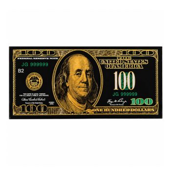 100 Dollar 24K Gold and Black Plated Decorative Collectible Banknote 24K Gold and Black Plated Replica Bills