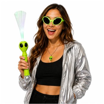 Flashing Fiber Optic Alien Wand