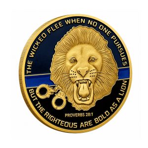 The Wicked Flee Thin Blue Line Lives Police Officer Gold Plated Coin