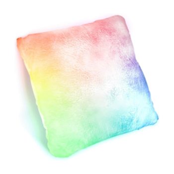Glowrious LED Light Up Pillow – 12 x 12 Inch Color-Changing Plush Cushion