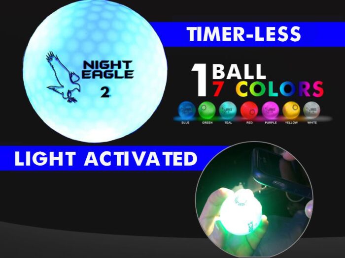 Night Eagle CV 7 Color LED Golf Ball Light Activated 1 Ball All Products Night Eagle CV 7 Color LED Golf Ball Light Activated 1 Ball All Products 2
