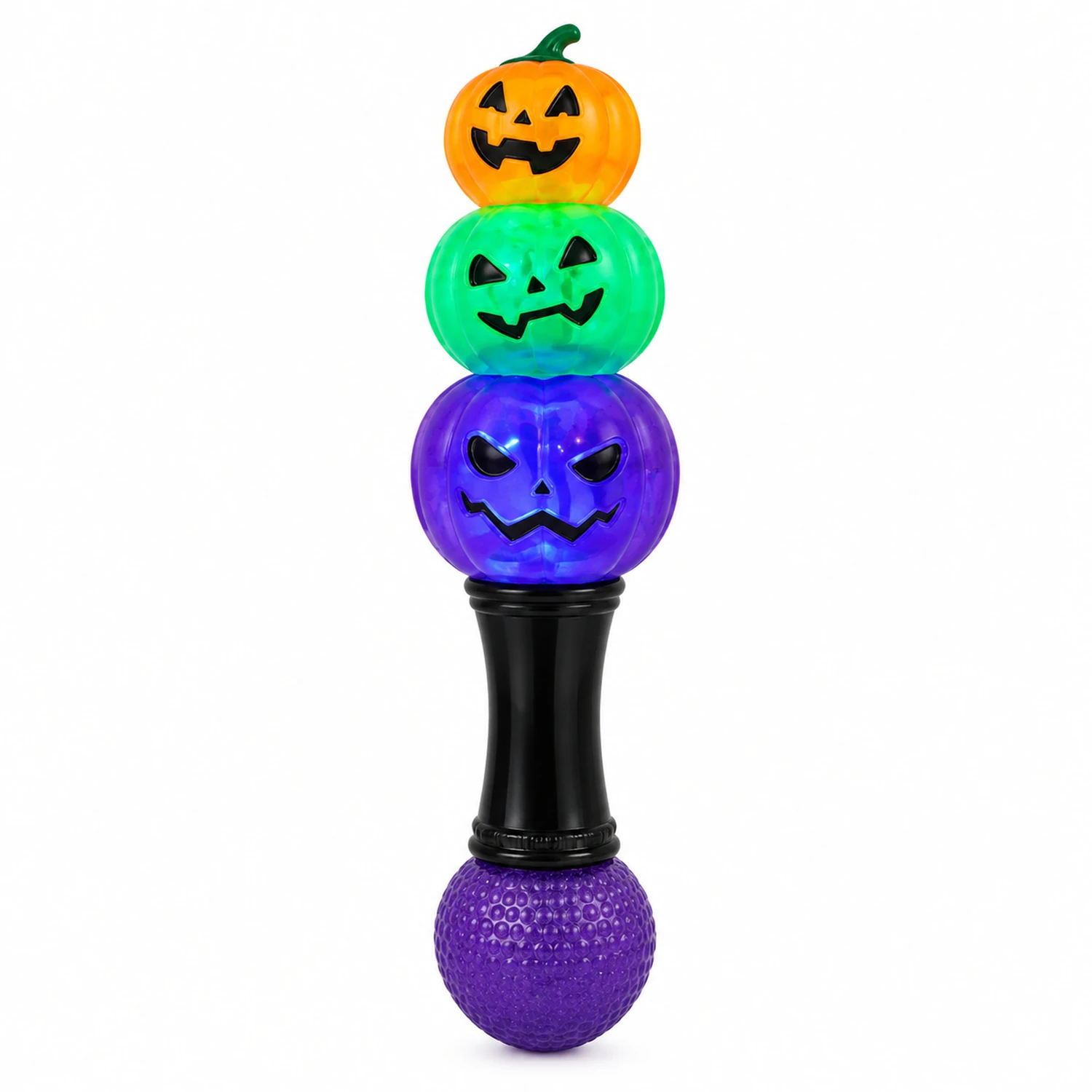 LED Triple Pumpkin Halloween Bubble Wand