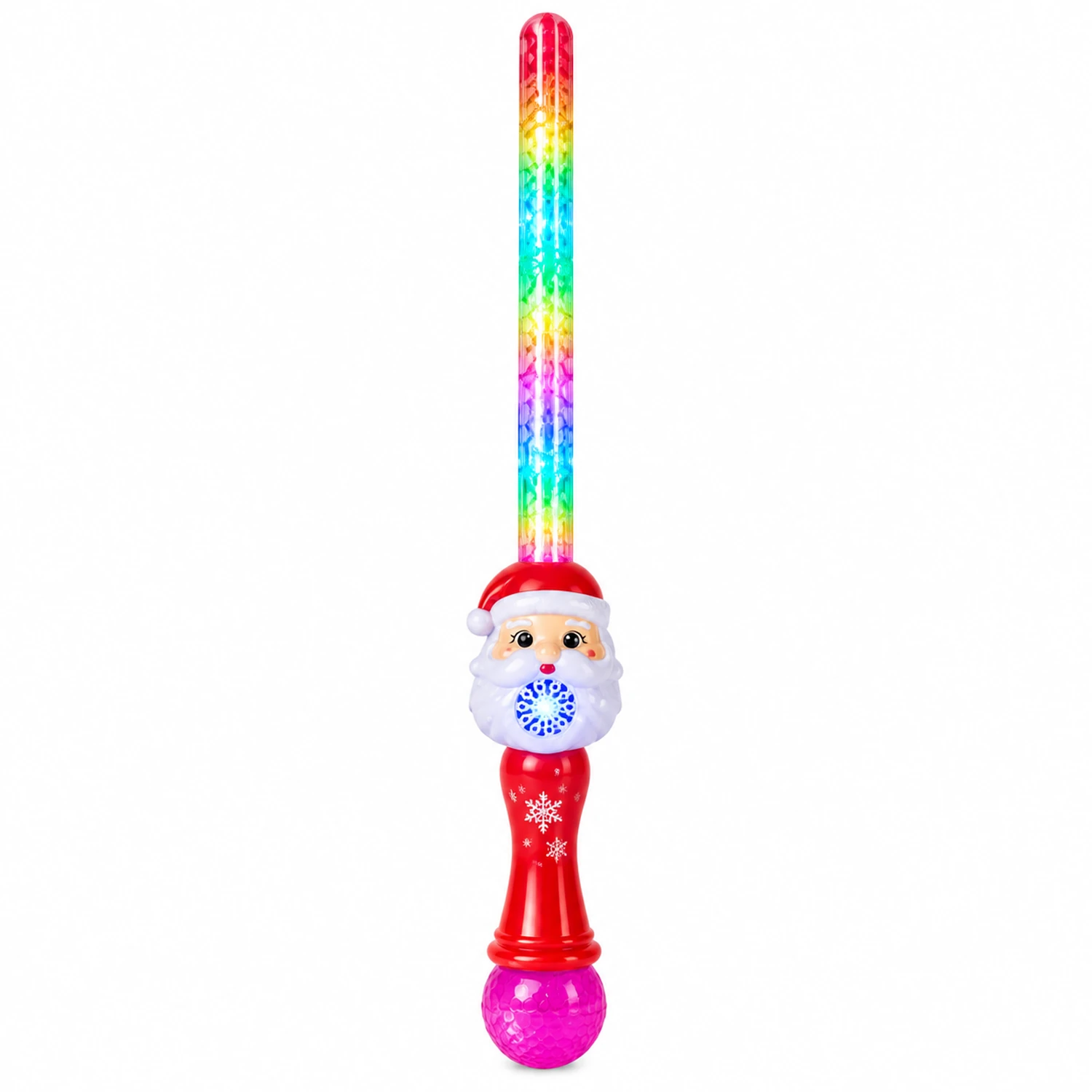 Santa 10 Hole LED Christmas Bubble Sword