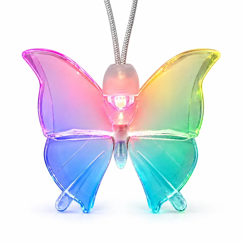LED Acrylic Color Changing Butterfly Necklace