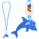 Custom Neon-Look Lanyard with Acrylic Dolphin Pendant