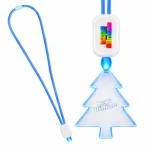 Custom Neon-Look Lanyard with Acrylic Christmas Tree Pendant