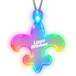 Custom Light-Up Acrylic Fleur-de-Lis Necklace