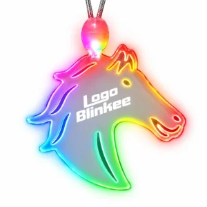 Custom Light-Up Acrylic Horse Necklace Custom Light-Up Necklaces