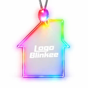 Custom Light-Up Acrylic House Necklace Custom Light-Up Necklaces