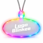 Custom Light-Up Acrylic Oval Necklace
