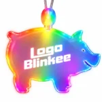 Custom Light-Up Acrylic Pig Necklace