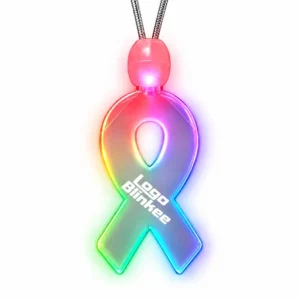 Custom Light-Up Acrylic Ribbon Necklace Custom Light-Up Necklaces
