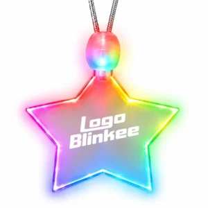 Custom Light-Up Acrylic Star Necklace Custom Light-Up Necklaces