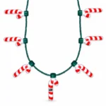 Custom Candy Cane Party LED Necklace