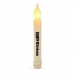 Custom Flickering Amber LED Taper Candle