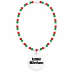 Custom Holiday Breakaway Beads with White Medallion
