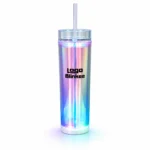Custom Iridescent LED Tumbler with Your Logo — 17 oz