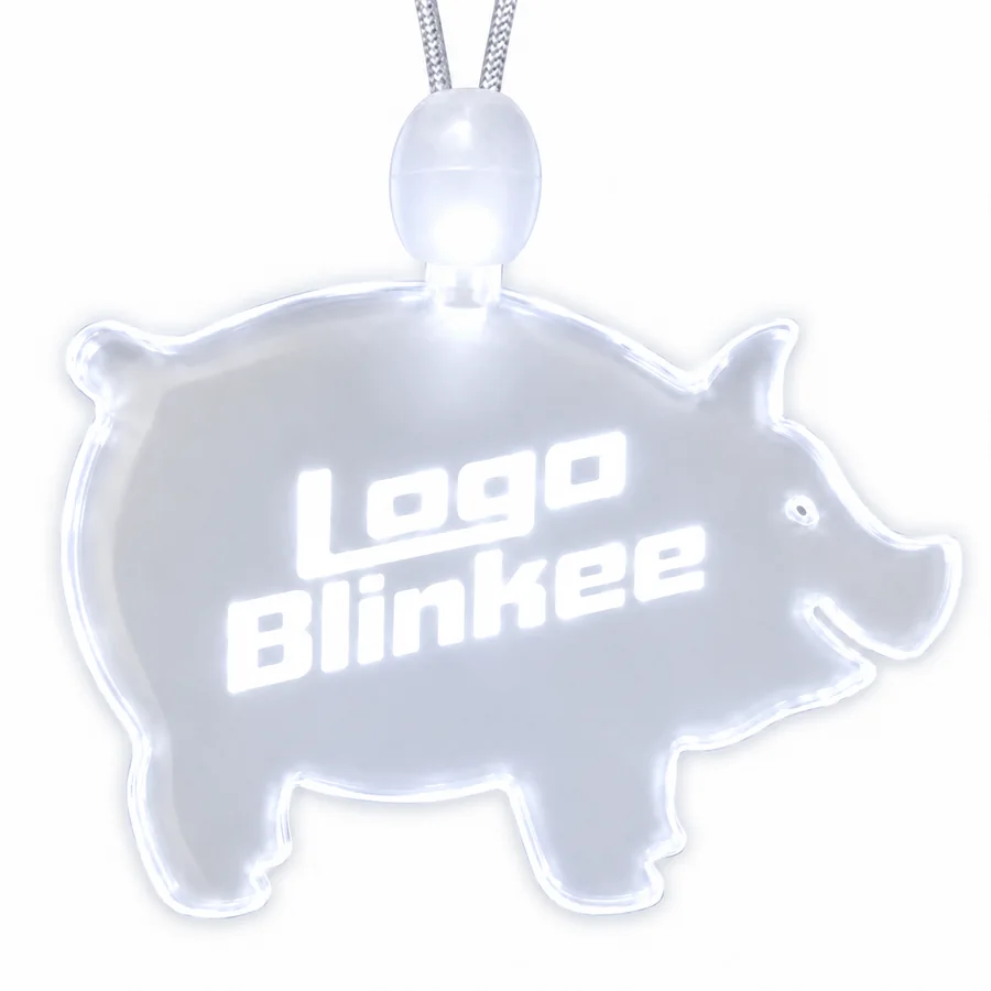 Custom Light-Up Acrylic Pig Necklace All Products Custom Light-Up Acrylic Pig Necklace All Products 5