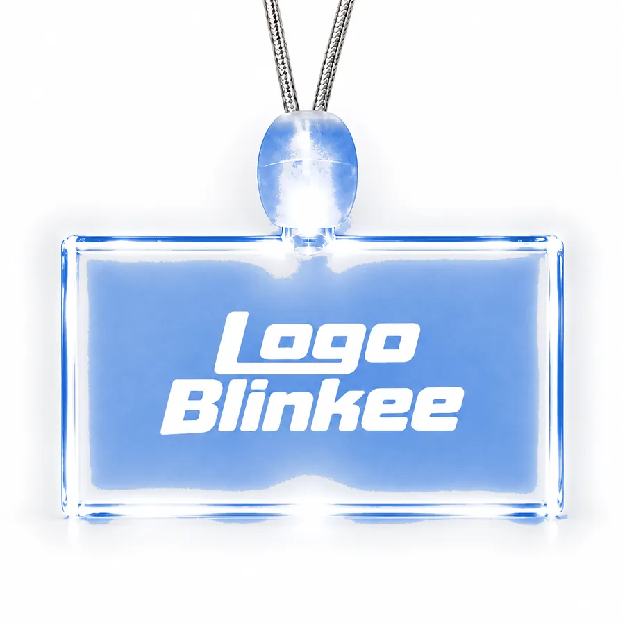 Custom Light-Up Acrylic Rectangle Necklace All Products Custom Light-Up Acrylic Rectangle Necklace All Products 2