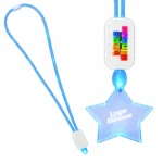 Custom Neon-Look Lanyard with Acrylic Star Pendant