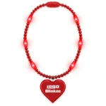 Custom Red LED Beads with Heart Medallion