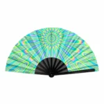 13-inch UV Reactive Clack Fan – Funky Pattern