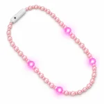 Pink Pearl LED Necklace — 27 Inches