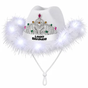 Custom LED Tiara Cowgirl Hat with Custom Band