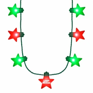 Custom Christmas Stars LED String Necklace