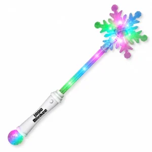 Custom Deluxe Winter Snowflake LED Wand