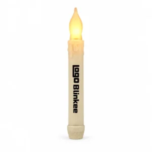 Custom Flickering Amber LED Taper Candle