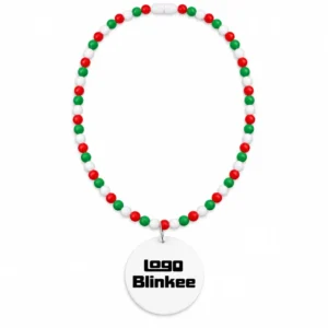 Custom Holiday Breakaway Beads with White Medallion
