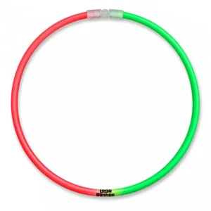 Custom Red and Green Christmas Glow Necklace